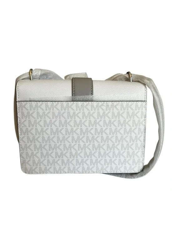 Michael Kors White and Taupe Signature MK Chain Crossbody NWOT - Picture 3 of 5